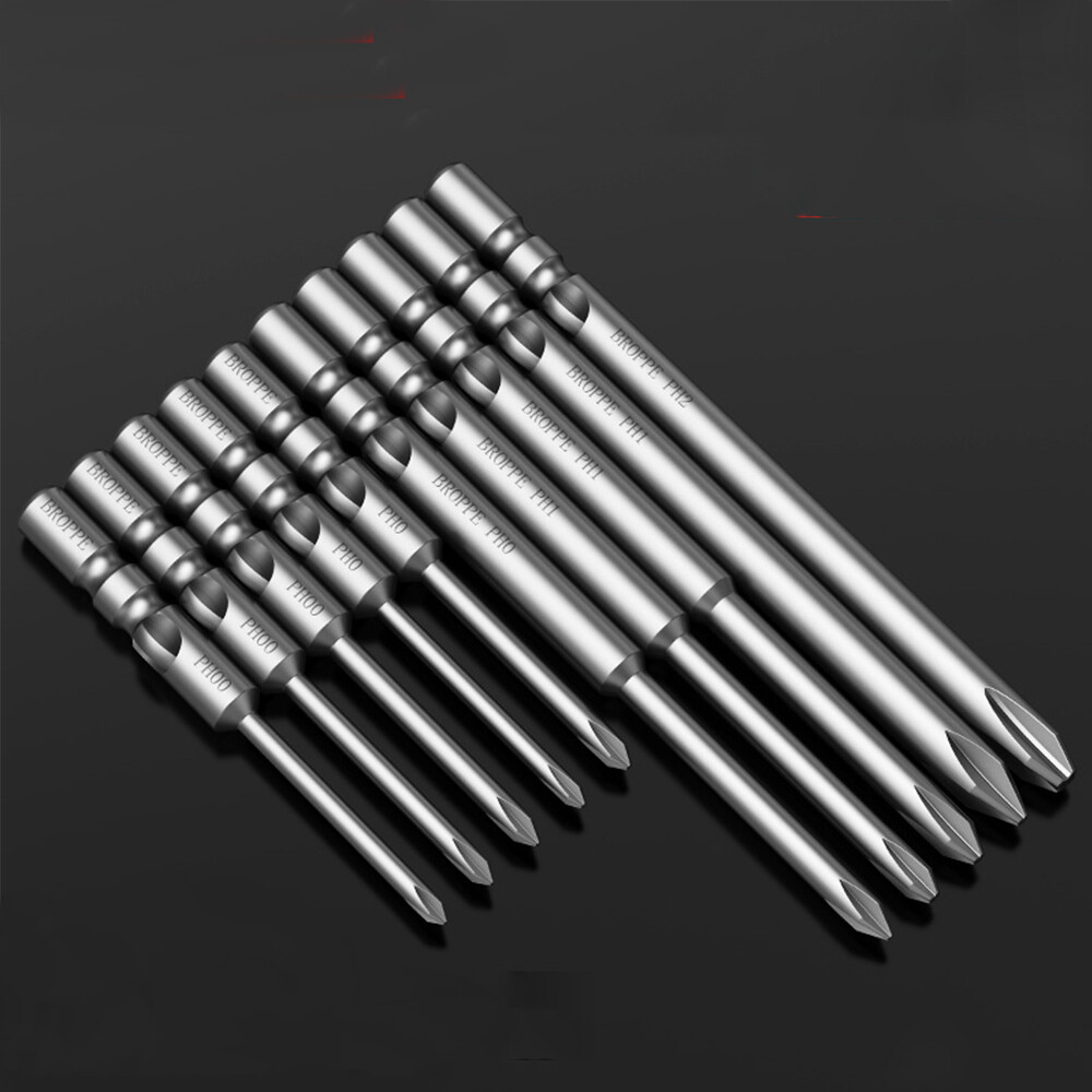 10X 4mm Round Shank Phillips Bit Set PH00/0/1/2 Fit for 800 Electric Screwdriver