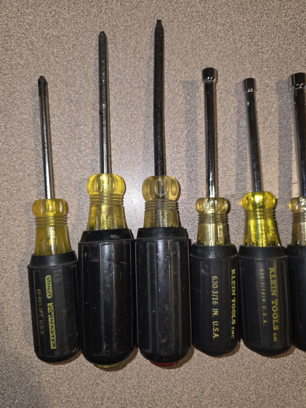 Klein Tools 7-Piece Cushion-Grip Nut-Driver & 3 Assorted Phillips Screwdrivers