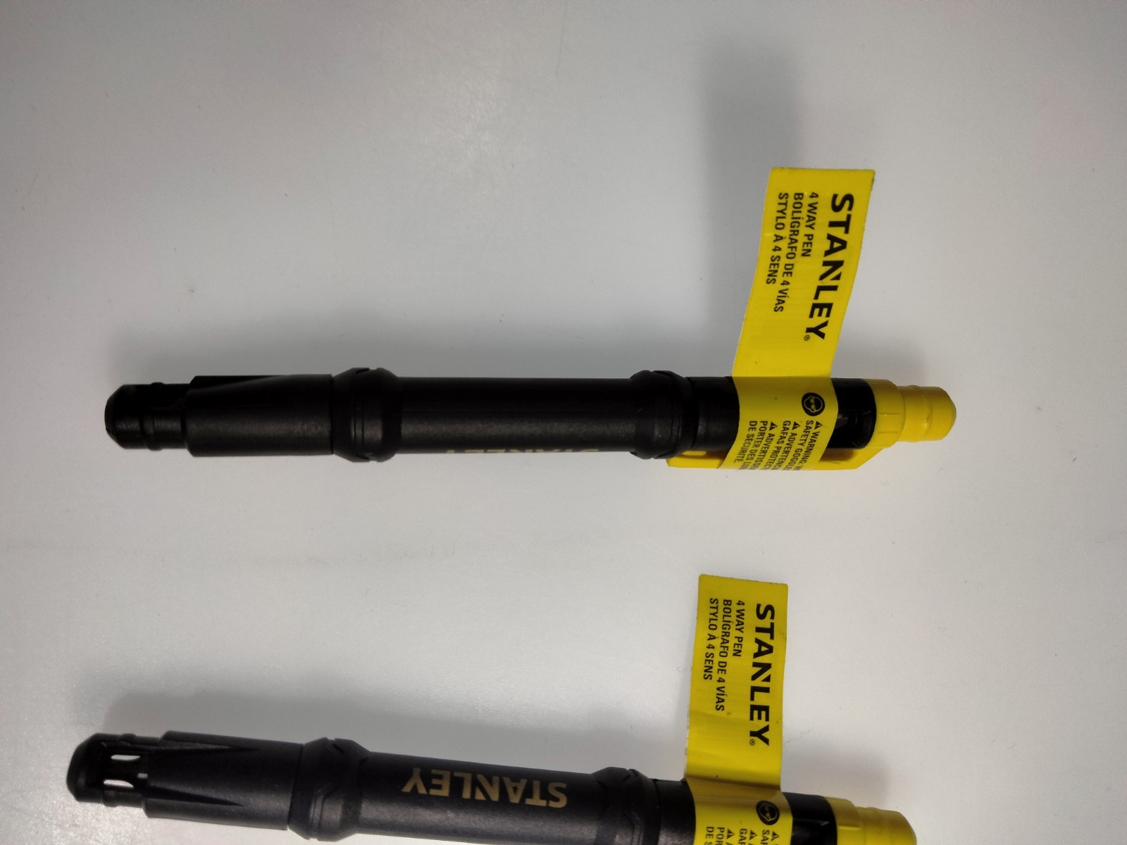 Mini 4-Way Pen 5/32 in 1/8 Flathead Phillips Head Screwdriver Small Black Yellow