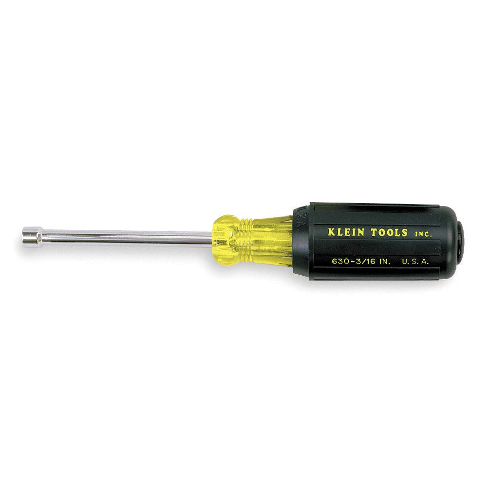 KLEIN TOOLS 630-3/16 Hollow Round Nut Driver, 3/16 in 5LL63