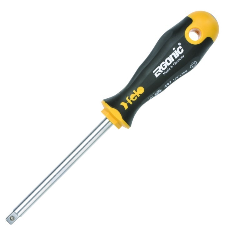 Felo 1/4 in. Drive Socket Spinner Handle Screwdriver Cushion Grip Germany 61479
