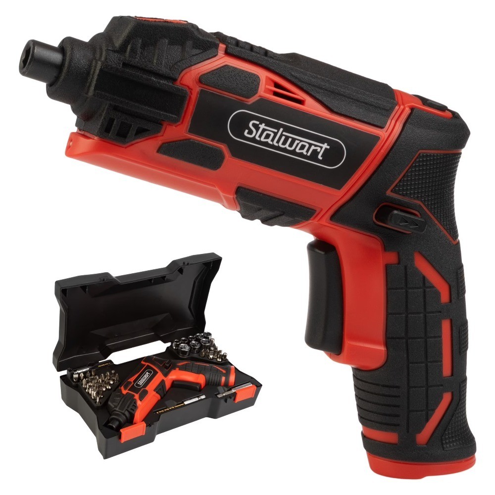 Cordless Electric Screwdriver Set 45 Piece with 2 Position Grip Adjustable
