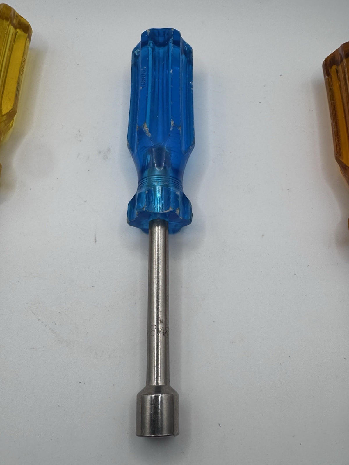 Vintage Taiwan Nut Driver Set 6pc Color Handle Hollow Shaft 1/4-1/2 Inch