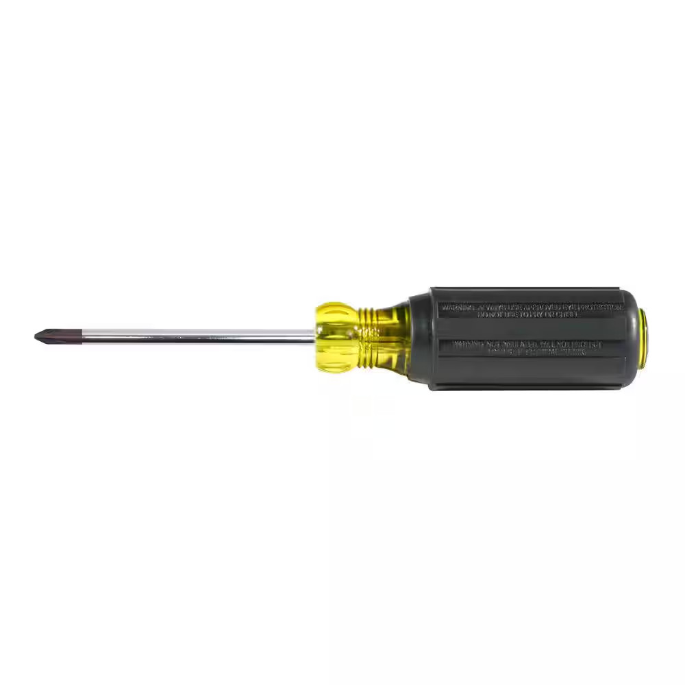 #1 Phillips Head Screwdriver with 3 In. round Shank- Cushion Grip Handle