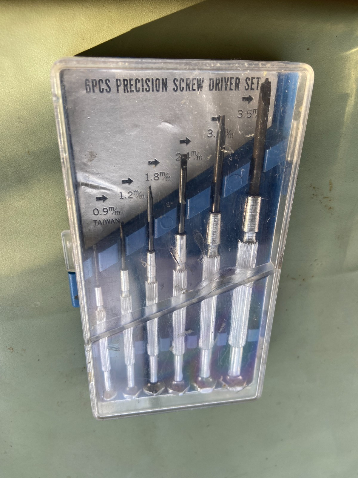 Assorted Precision Screwdriver Set Of 6 Different Size In Case Multi Use Taiwan