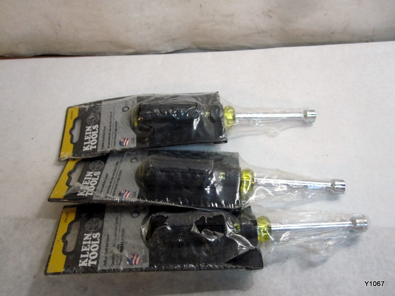 set of 3 Klein Tools 630-5/16 Hollow Shaft Nut Driver