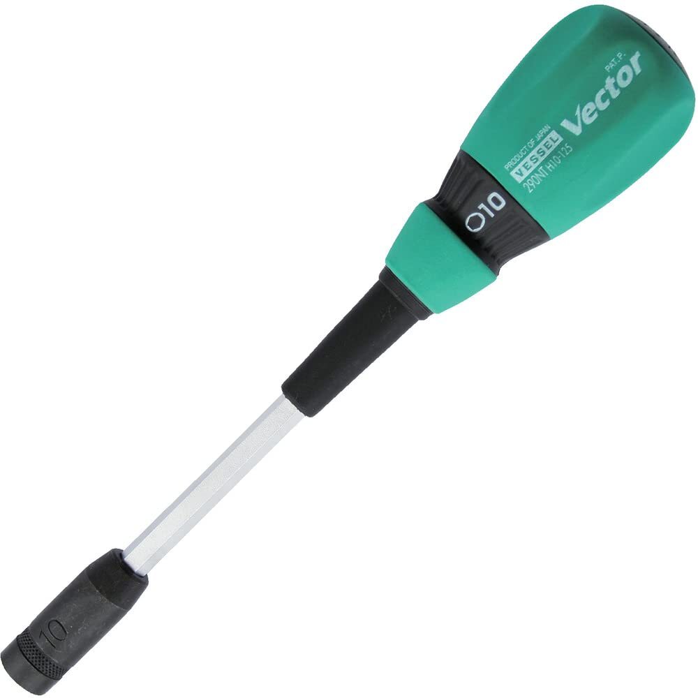VESSEL Vector Nut Driver Width across flats 10mm B-290NT Black