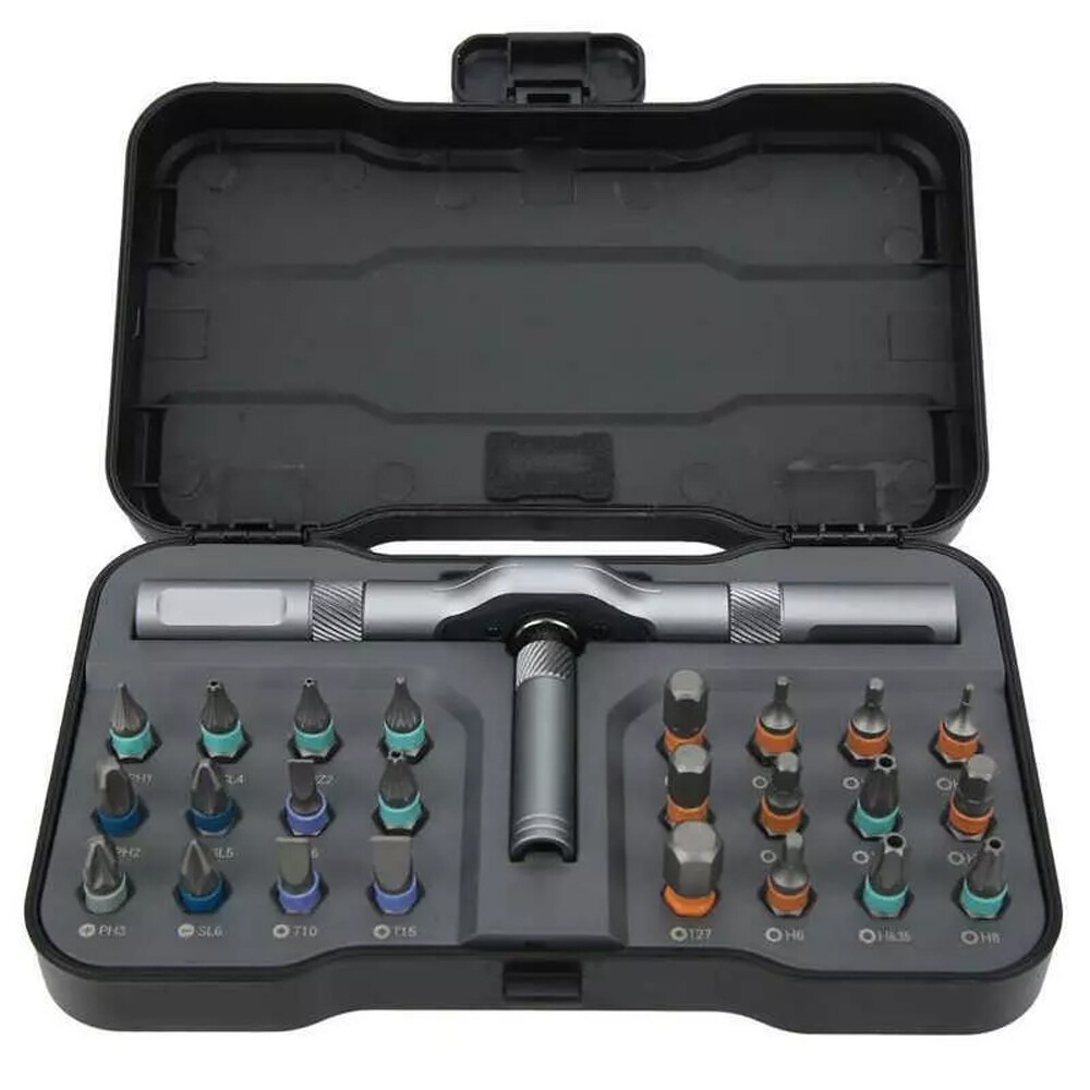 25pcs 24 in 1 Multifunction Screwdriver Head Set Household Repair Ratchet Wrench