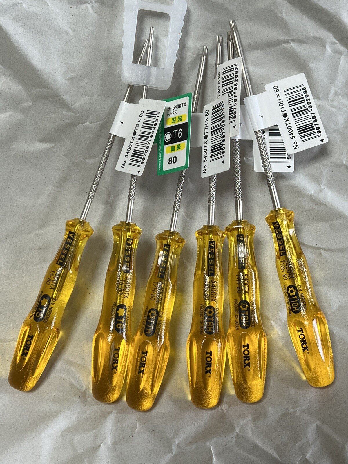 VESSEL TORX Driver 6-piece set 5400TX Power Grip T5 T6 T7H T8H T9H T10H Japan