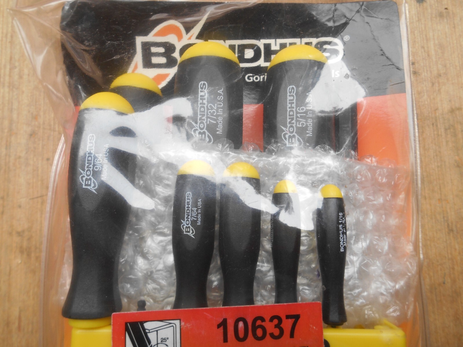 Bondhus 13pc Ball End Hex Screwdriver Set SAE Standard Inch .050 – 3/8 USA 10637