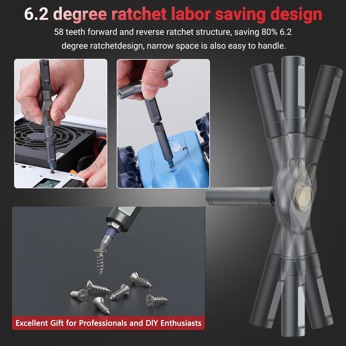 25pcs 24 in 1 Multifunction Screwdriver Head Set Household Repair Ratchet Wrench