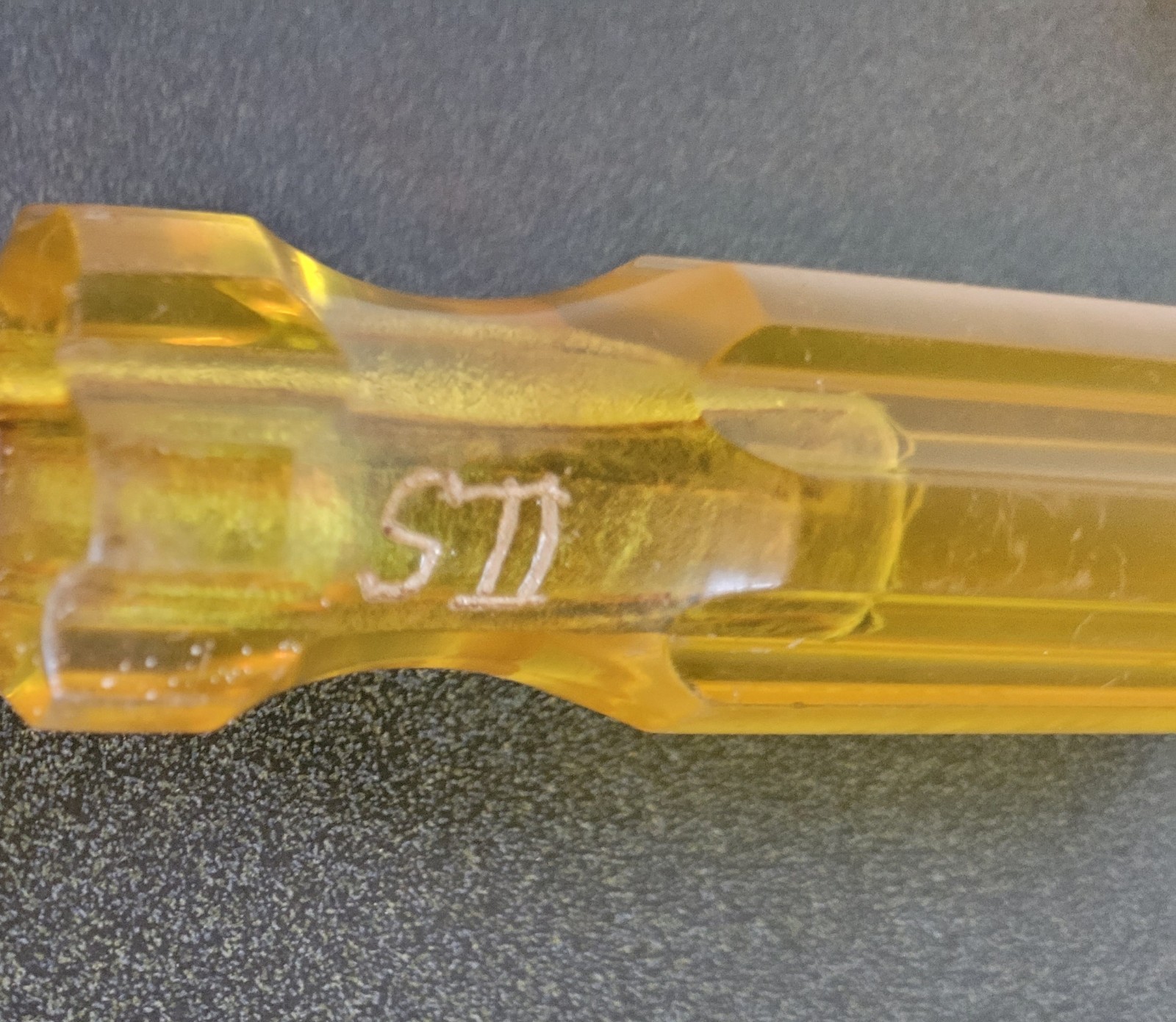Williams #8 Heavy-Duty 7/16″ Flat/Slotted Screwdriver Amber Plastic Handle 13 in