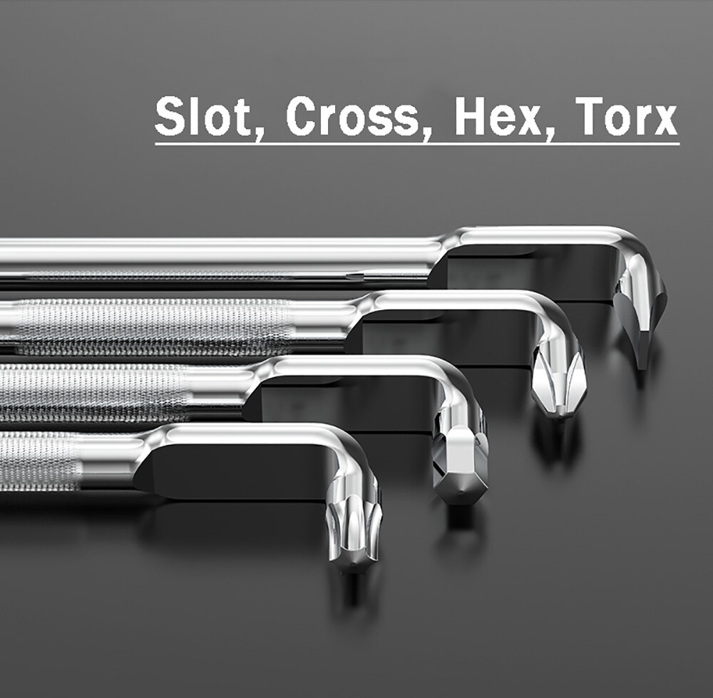 Magnetic Slot Phillips Hex Torx Screwdriver Wrench Right Angle Tight Space Bent