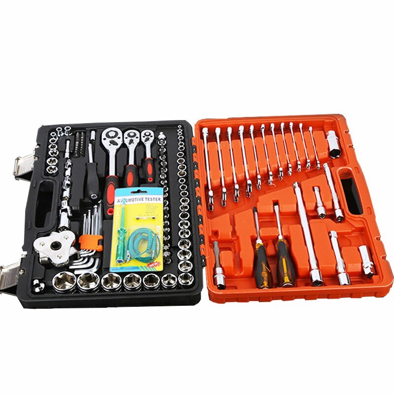 121pcs Industrial Car Repair Tools 1/4” 3/8” 1/2” Screwdriver Socket Wrench