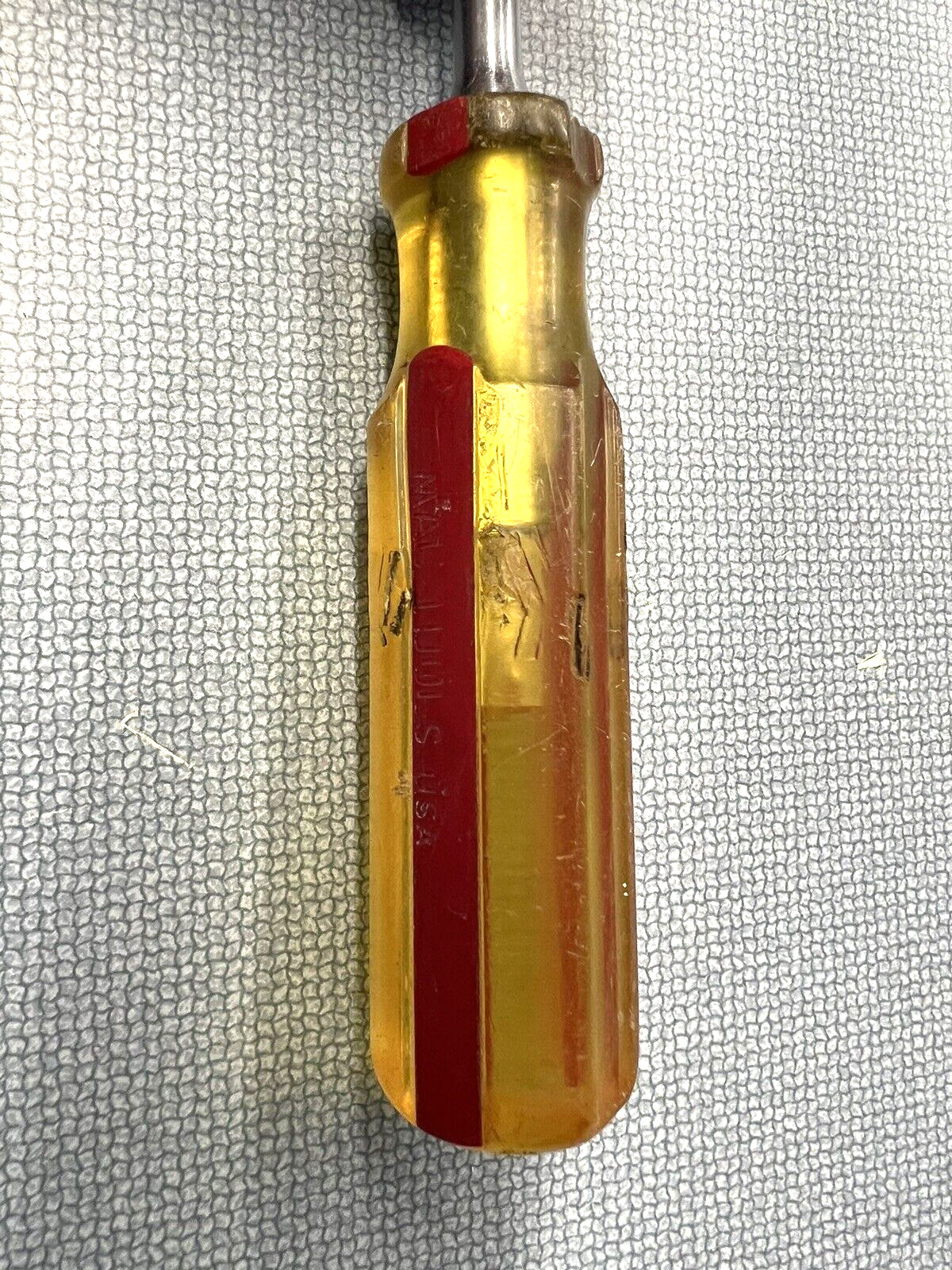 Vintage Mac Tools Hard Clear Handle Flat/Slotted 3/8″ Tip 6″ Shaft Made in USA