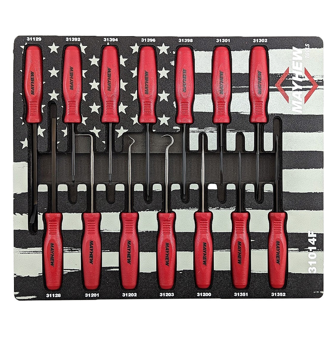 Mayhew 14pc Screwdriver Hook and Pick Set Micro Torx Phillips Slotted USA 31014F