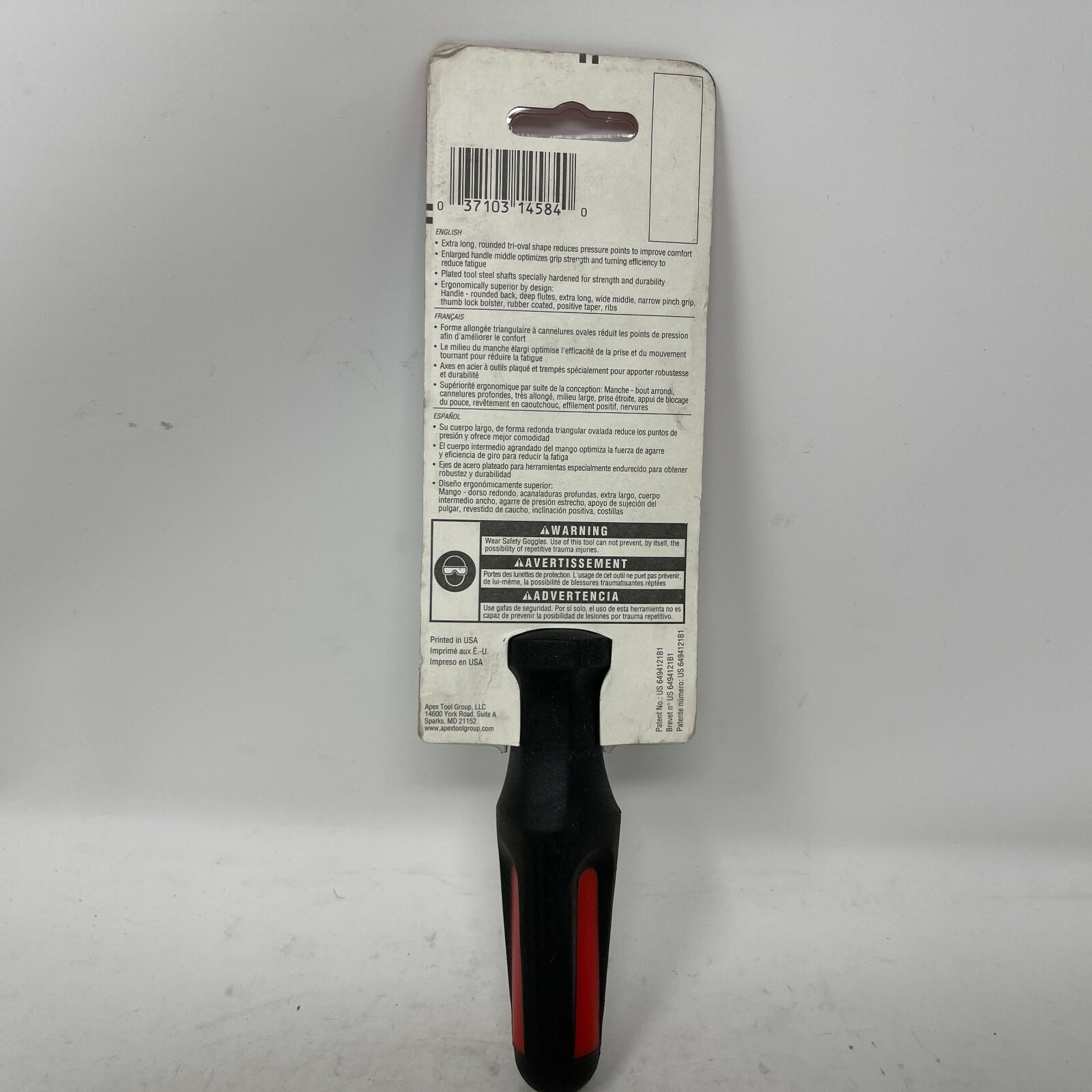 Crescent 1/4″ x 3″ Dura-Driver Solid Nutdriver Ergonomic Non-Slip Handle SDDN2V