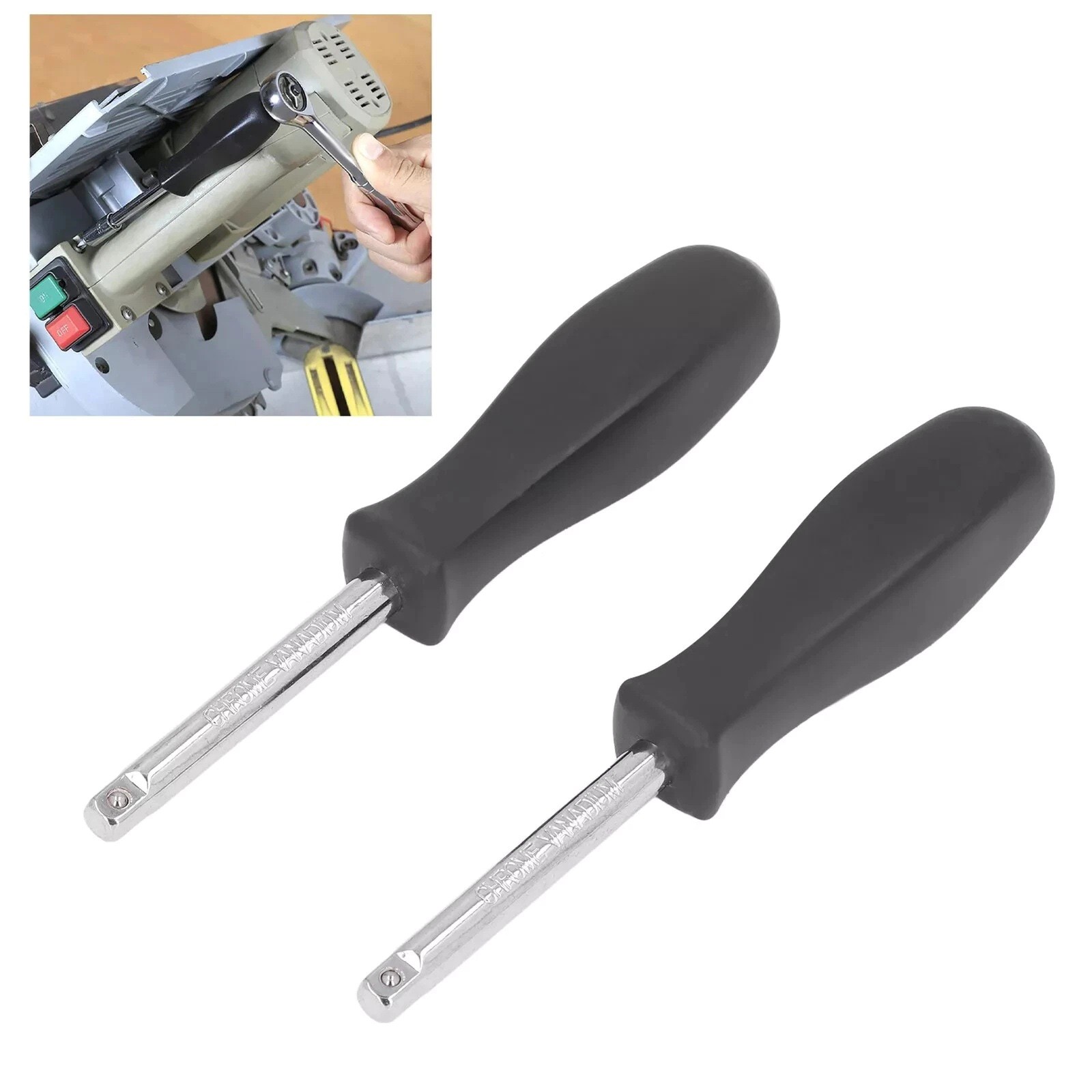Drive Spinner Tool 1/4″ 6.35mm Square Driver Durable CR-V Steel Handle Mechanics