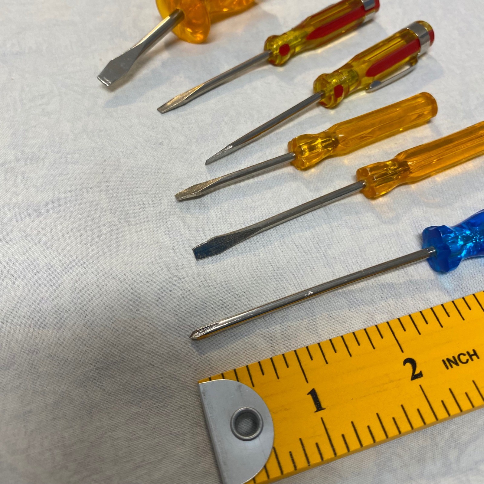 Vintage Mini Screwdriver Lot Pocket Stubby Precision Flat Phillips 6 Pc