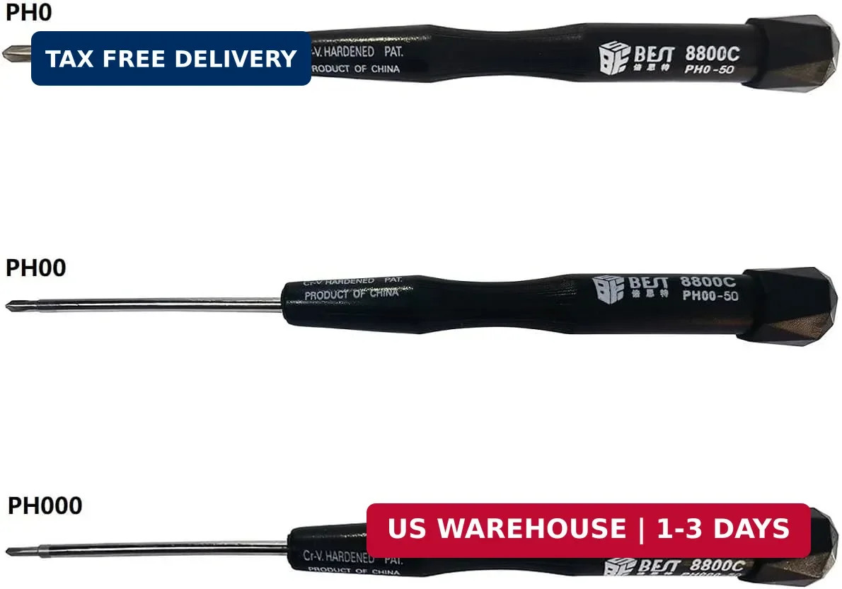 Set of 3 Phillips PH0 PH00 PH000 Precision Screwdrivers Model Making Precision M
