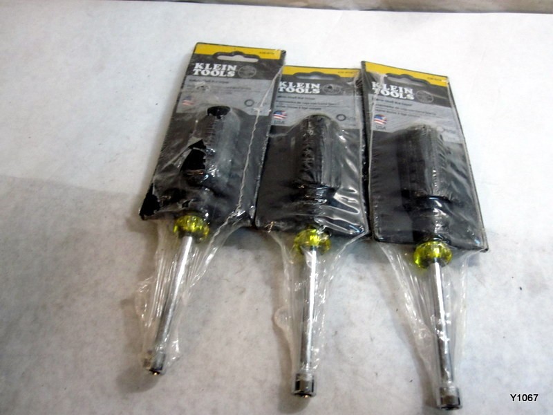 set of 3 Klein Tools 630-5/16 Hollow Shaft Nut Driver