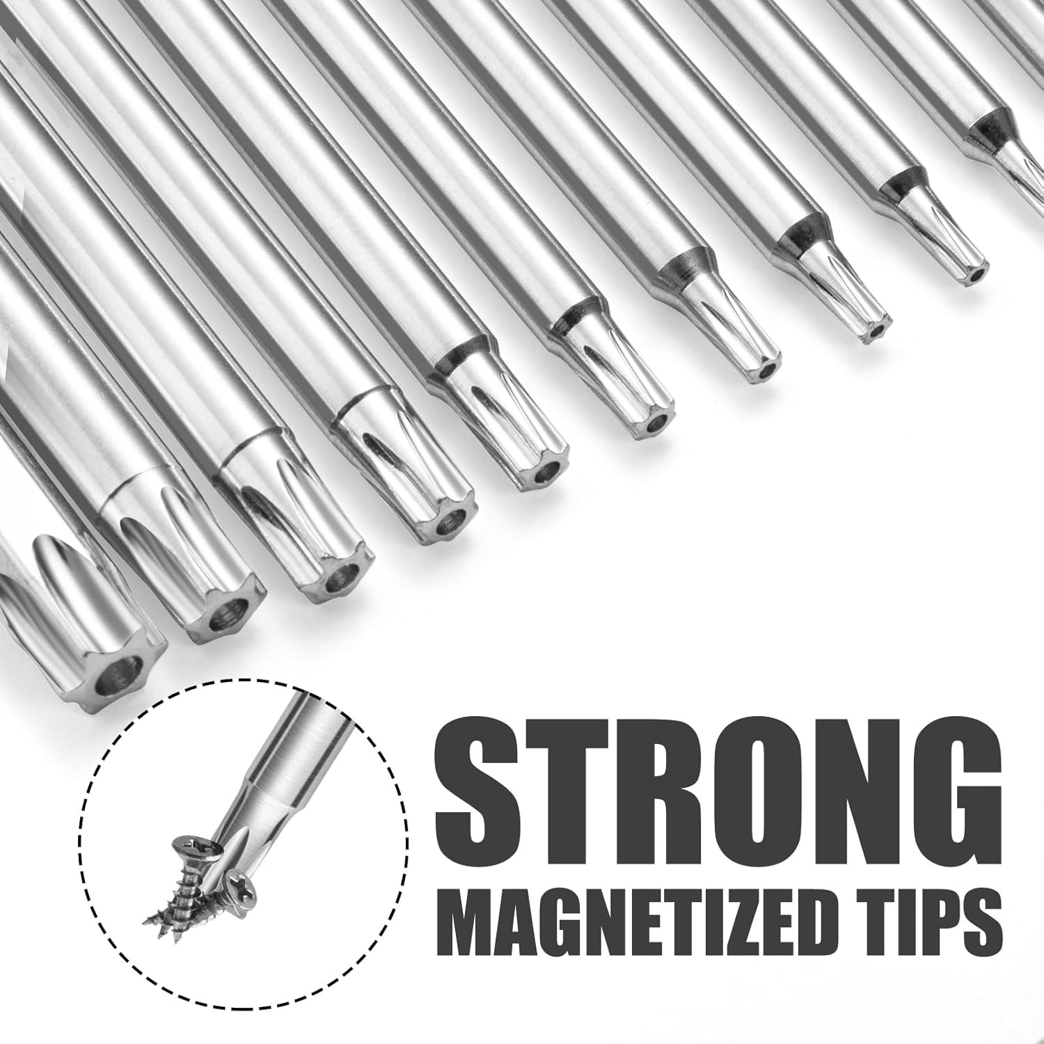11PCS T6-T40 Magnetic Head Torx Screwdriver Bit Set Security Tamper Proof Star