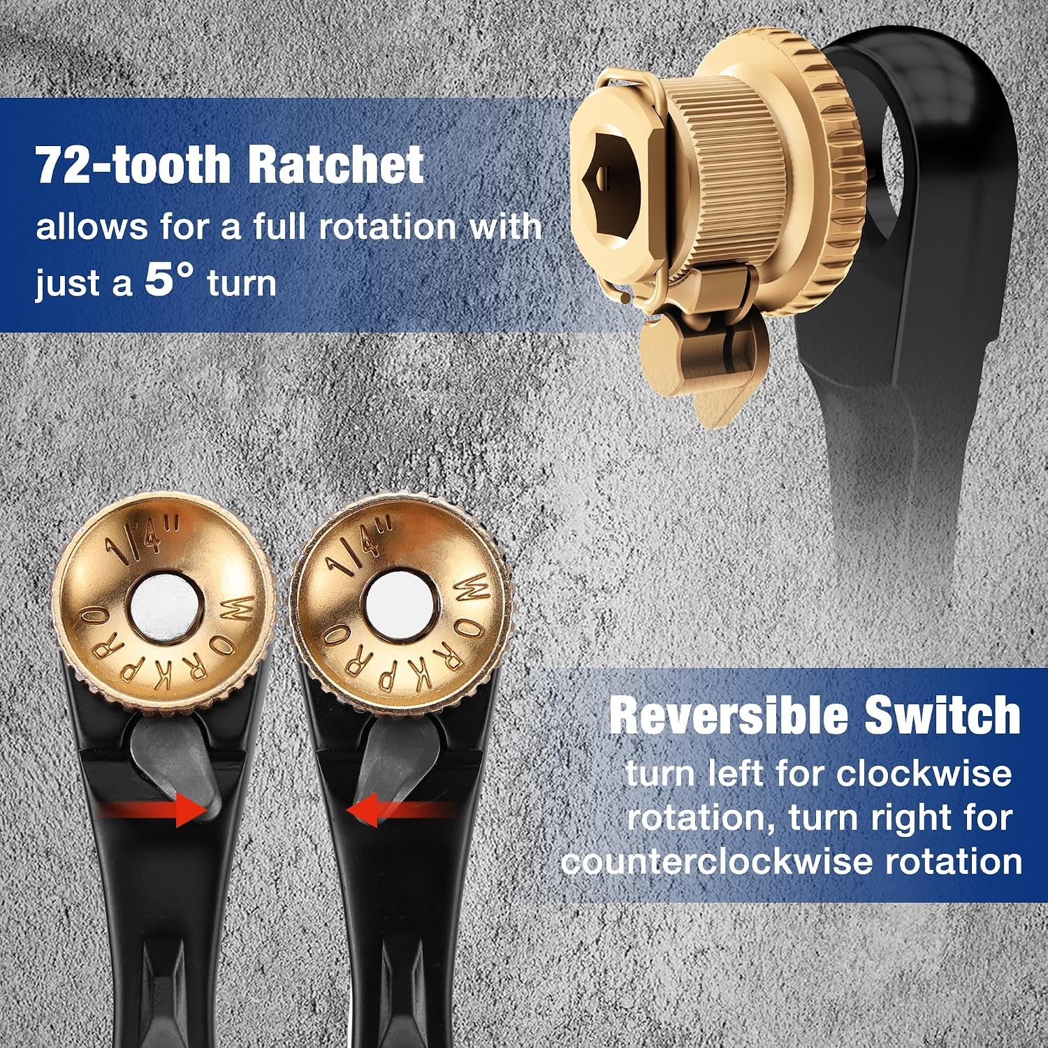 34pc Mini Ratchet Wrench Set 1/4″ 72T Right Angle Screwdriver Tight Space