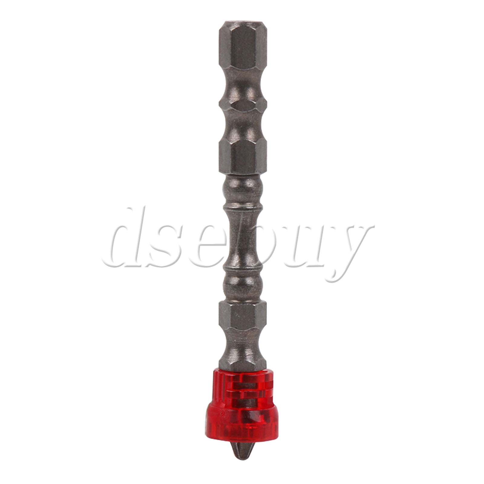 25PCS Magnetic Collar Design Screwdriver Bits 1/4″ Hex Shank S2 Chrome Steel Red