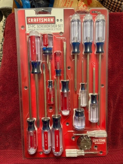 NEW SEARS Craftsman MADE IN USA 17-piece Screwdriver Set Phillips FLATHEAD 31794