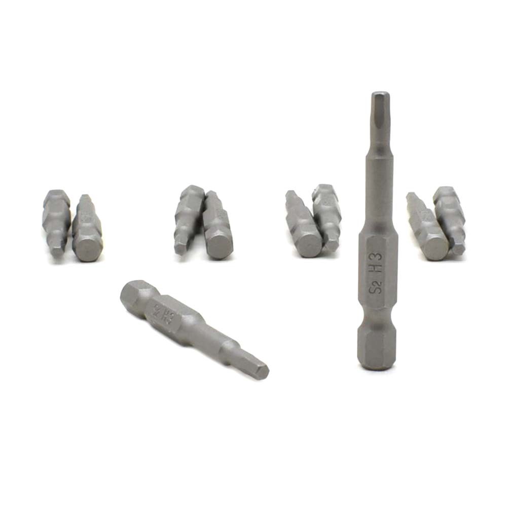 BH203-10PK Single End Hexagonal Screwdriver Bits – 2 Inch Long – 3mm Hex – 10
