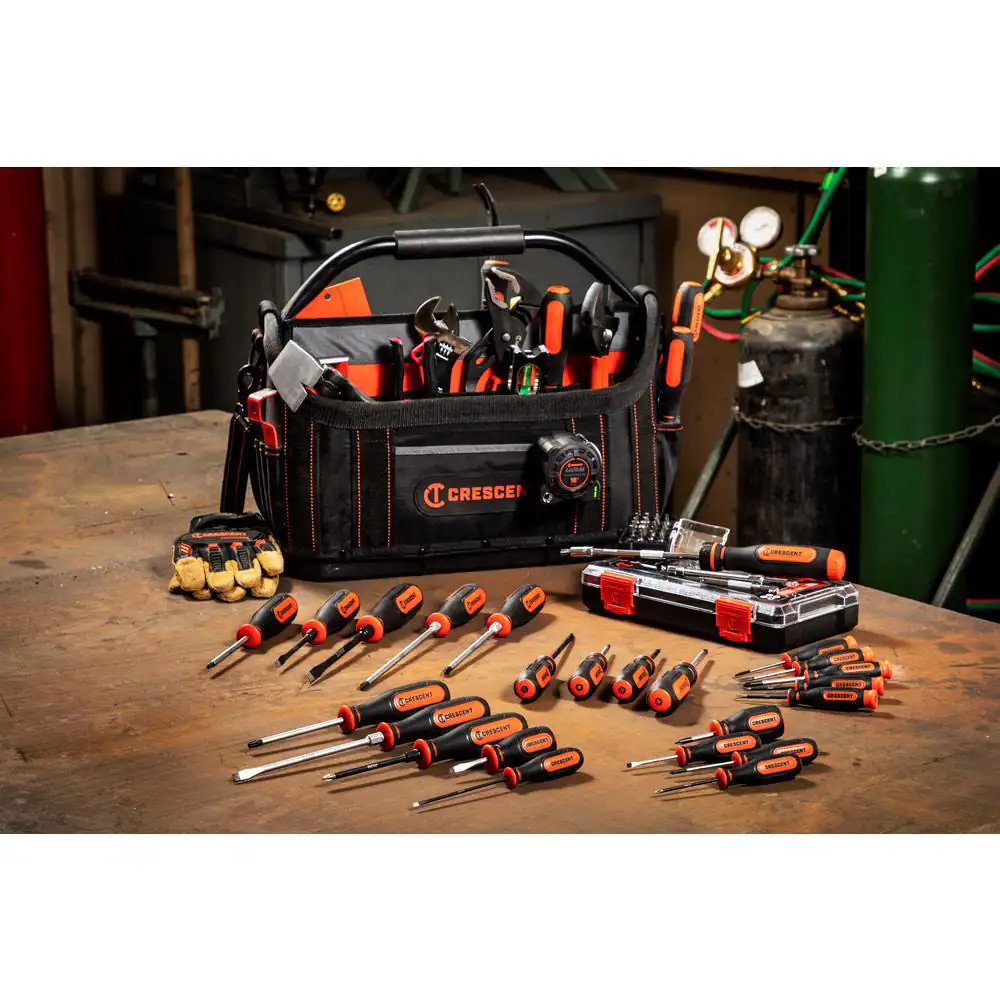 Diamond Tip Phillips and Slotted Precision Screwdriver Set with Dual Material Ha