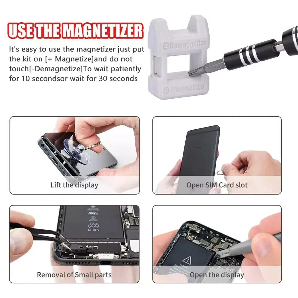 122 in 1 Precision Screwdriver Set Computer Repair Tool Kit Acssart Magnetic Bit