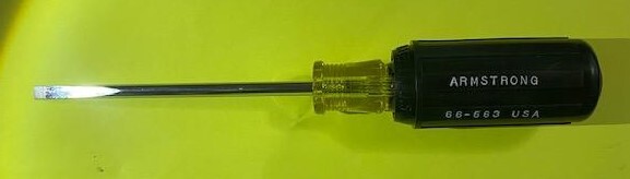 Armstrong 66-563 3/16″ x 4″ Cushion Grip Round Shank Cabinet Screwdriver USA