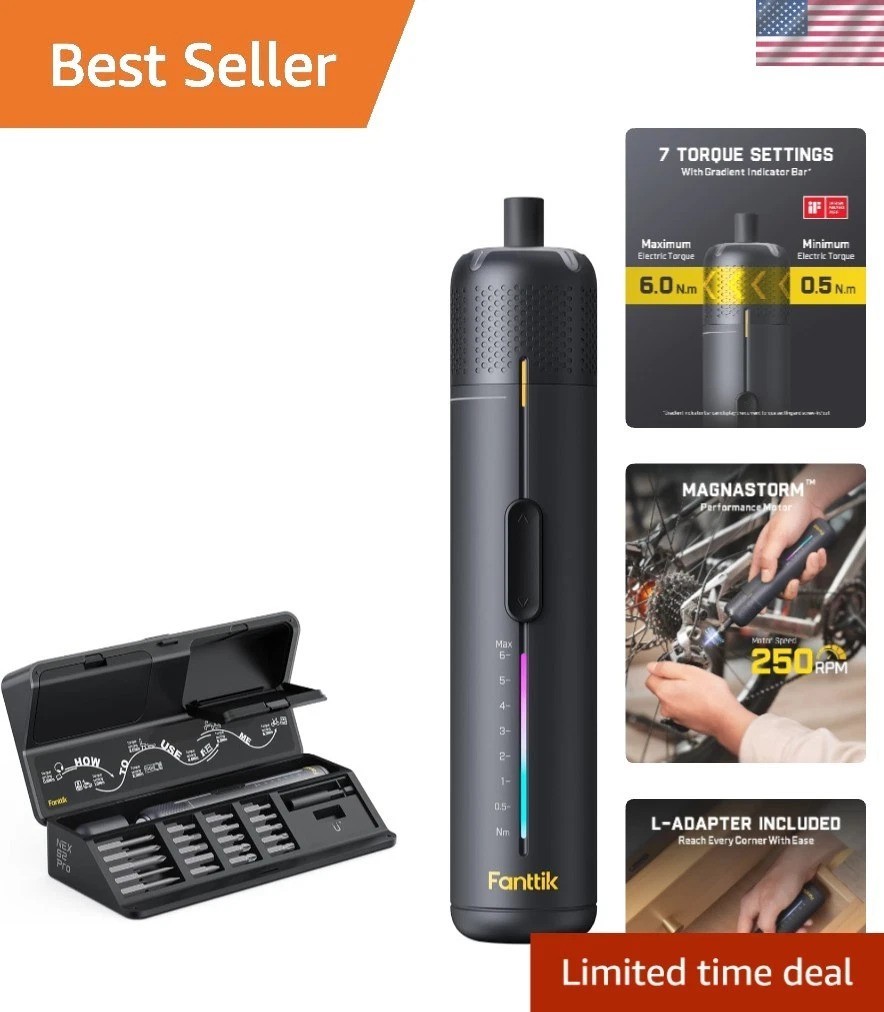 Electric Screwdriver, Cordless Screwdriver Set, 7 Torque Settings, 0.5 to 6N….