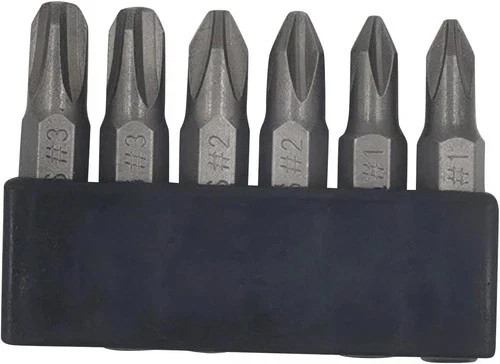 6Pcs 35Mm JIS Screwdriver Bit Set with Magnetic Tip, 1/4 Hex Shank, S2 Alloy_Ste