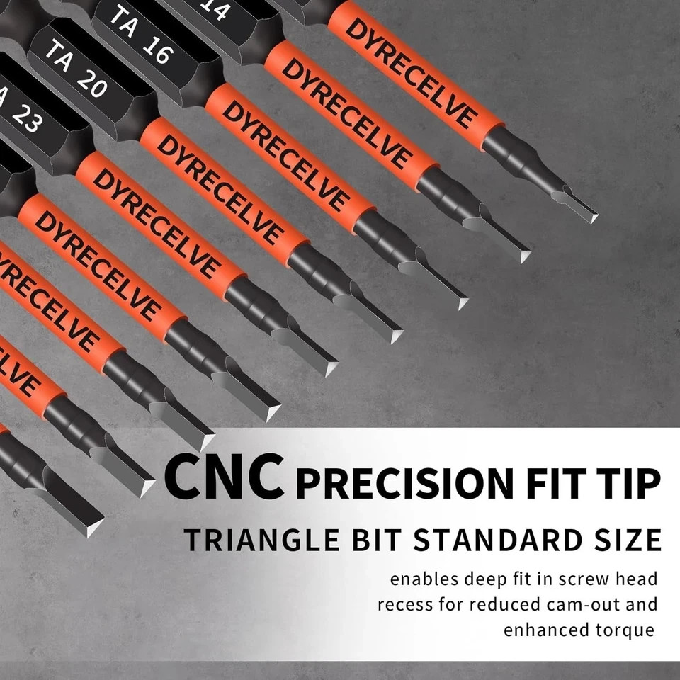 10-Pack Triangle Screwdriver Set – Premium S2 Steel Triangle Bit Set (2.56″ Long