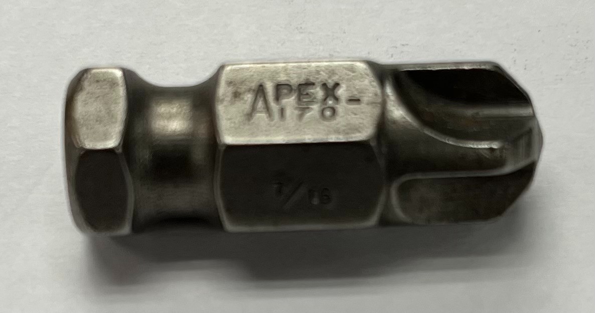 APEX TORQ-SET BIT #170-7/16 5 PACK