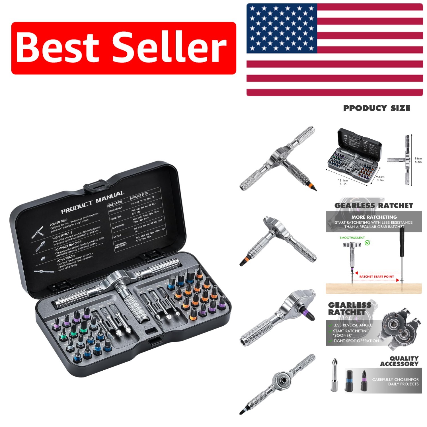 S2 Steel 40 in 1 Screwdriver Set with Magnetic Tip – Ultimate DIY Companion