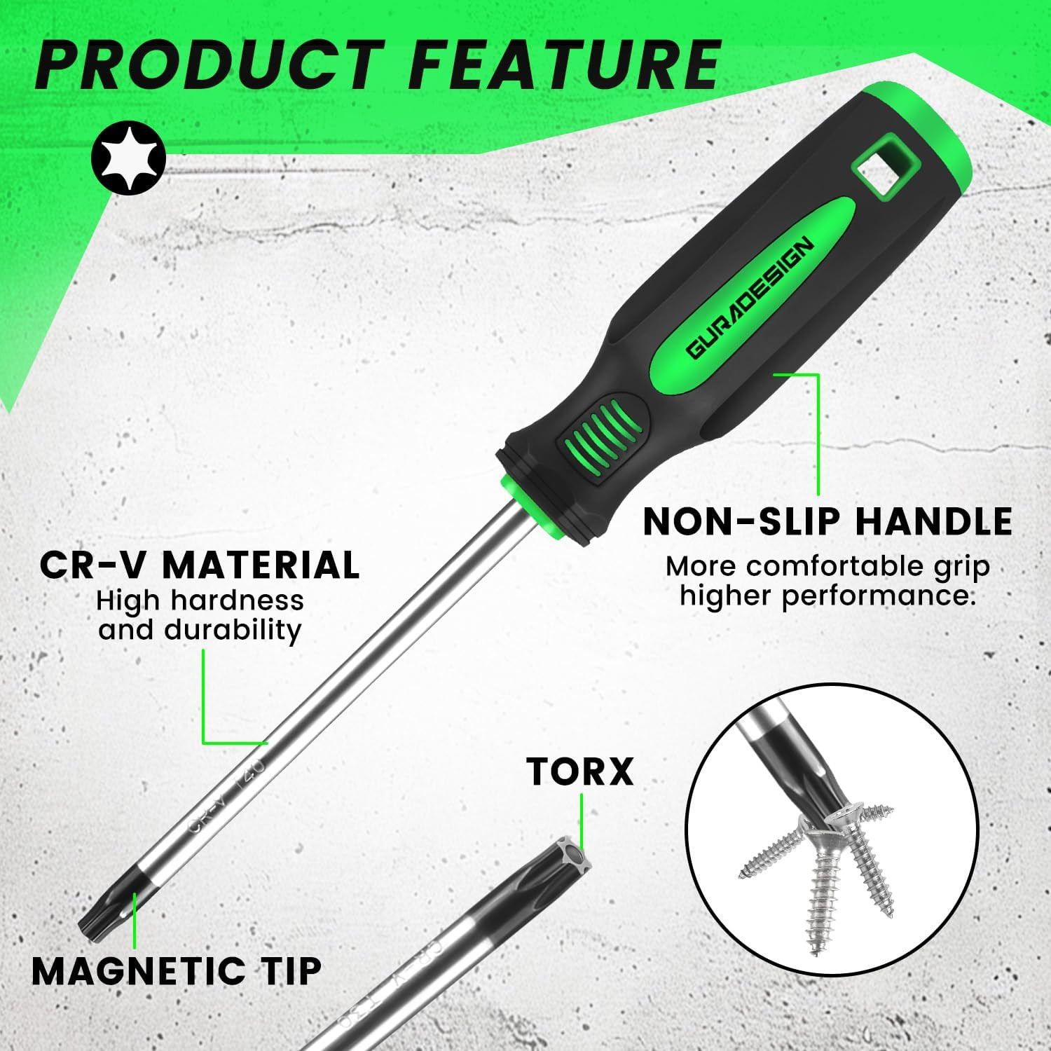 13PC Torx Star Screwdriver Set Magnetic T5-T40 CR-V Steel Repair Tools