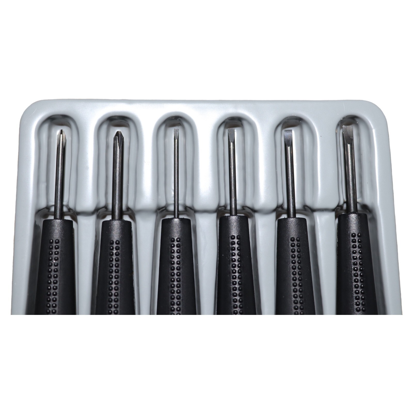 Precision Screwdriver Set Phillips Slotted with Molded Handles, 6 Pieces Rust R