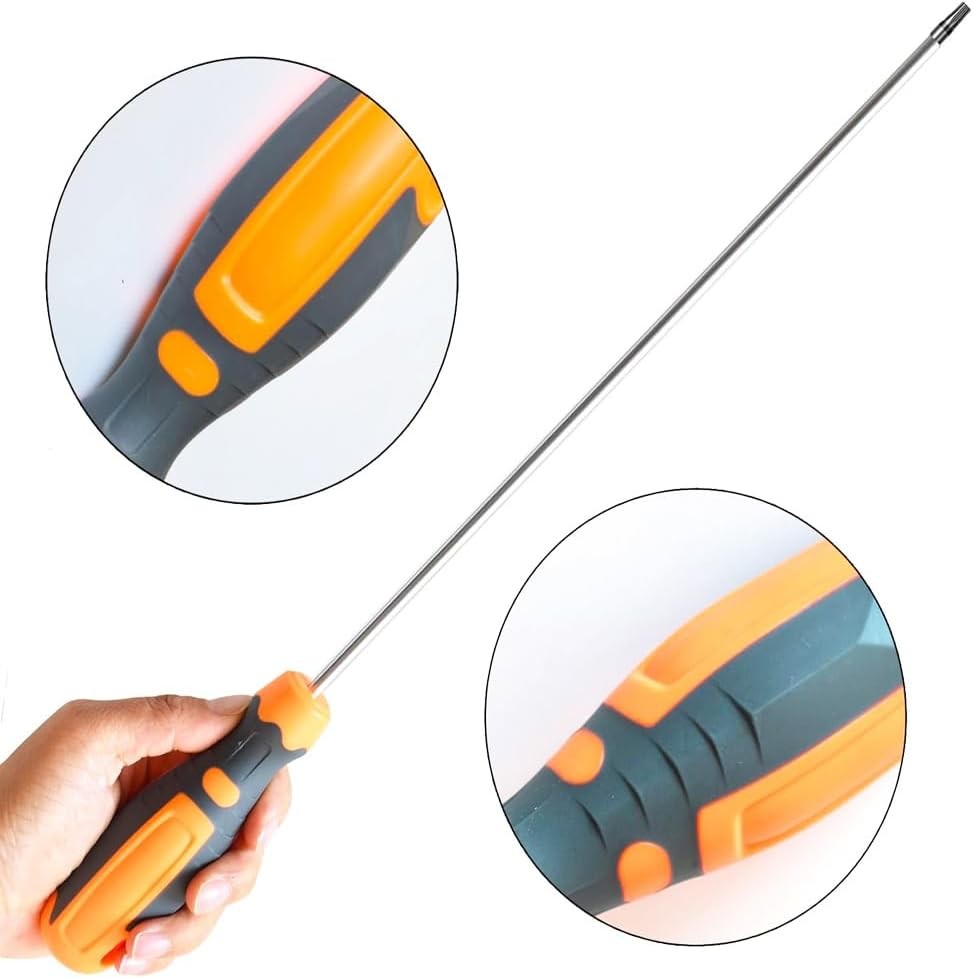 Extra Long Cross Phillips Slotted Screwdriver 6 x 100 mm Magnetic Screwdriver