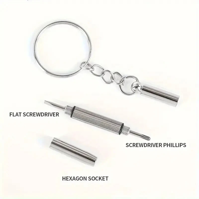 Portable Keychain Tool for Glasses – Mini Portable Repair Kit for Glasses NEW