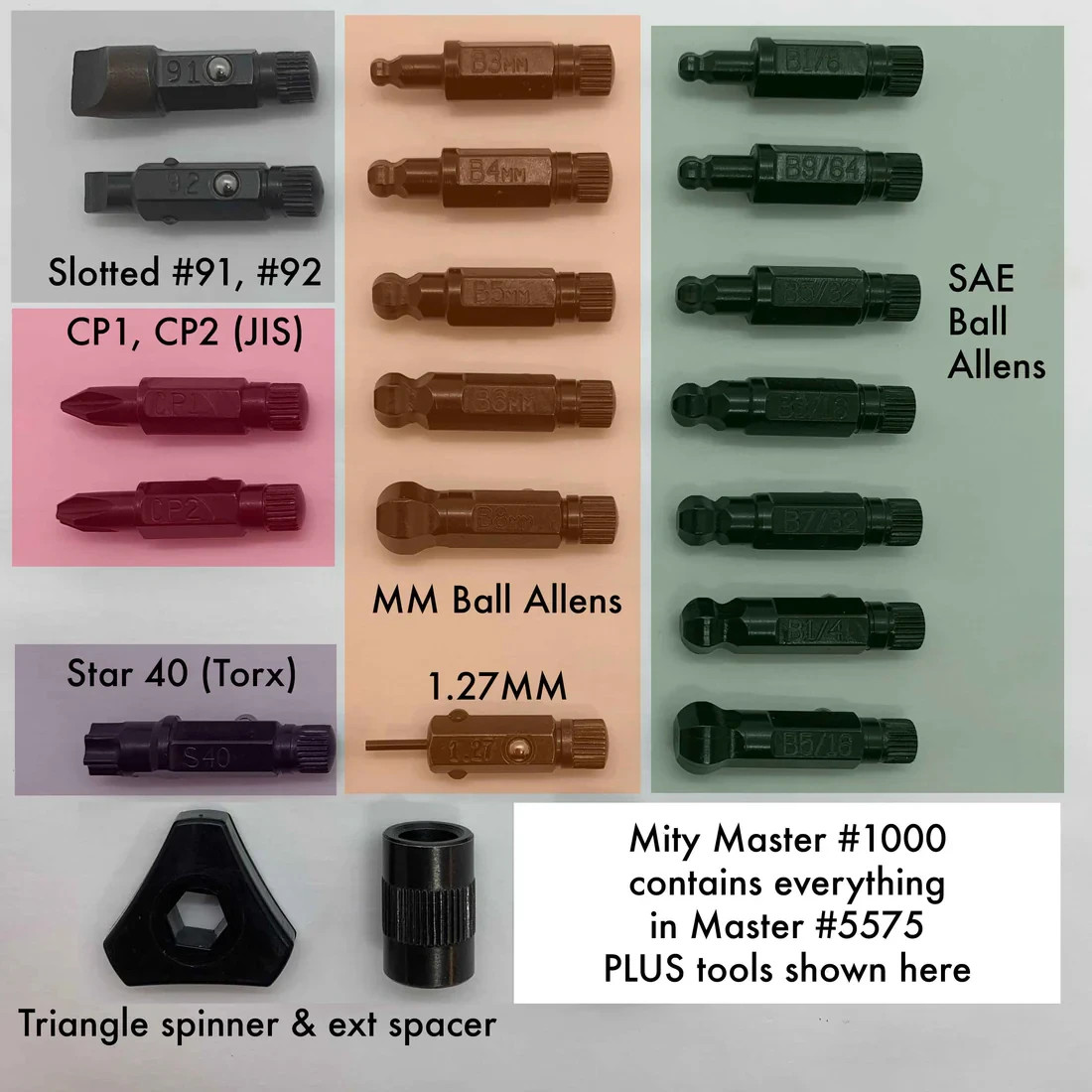 Chapman MFG #1000 Mity Master Screwdriver Bit Set USA MADE