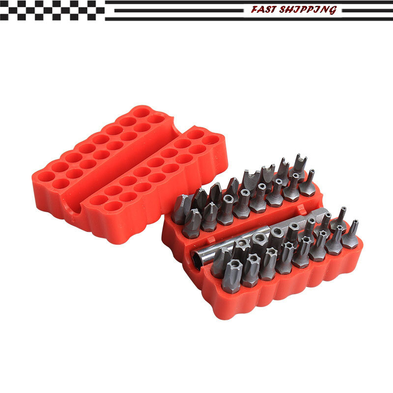 33pcs Hex Head Drill Bit Bits&1/4 Extension Bit HolderSet with Screwdriver USA