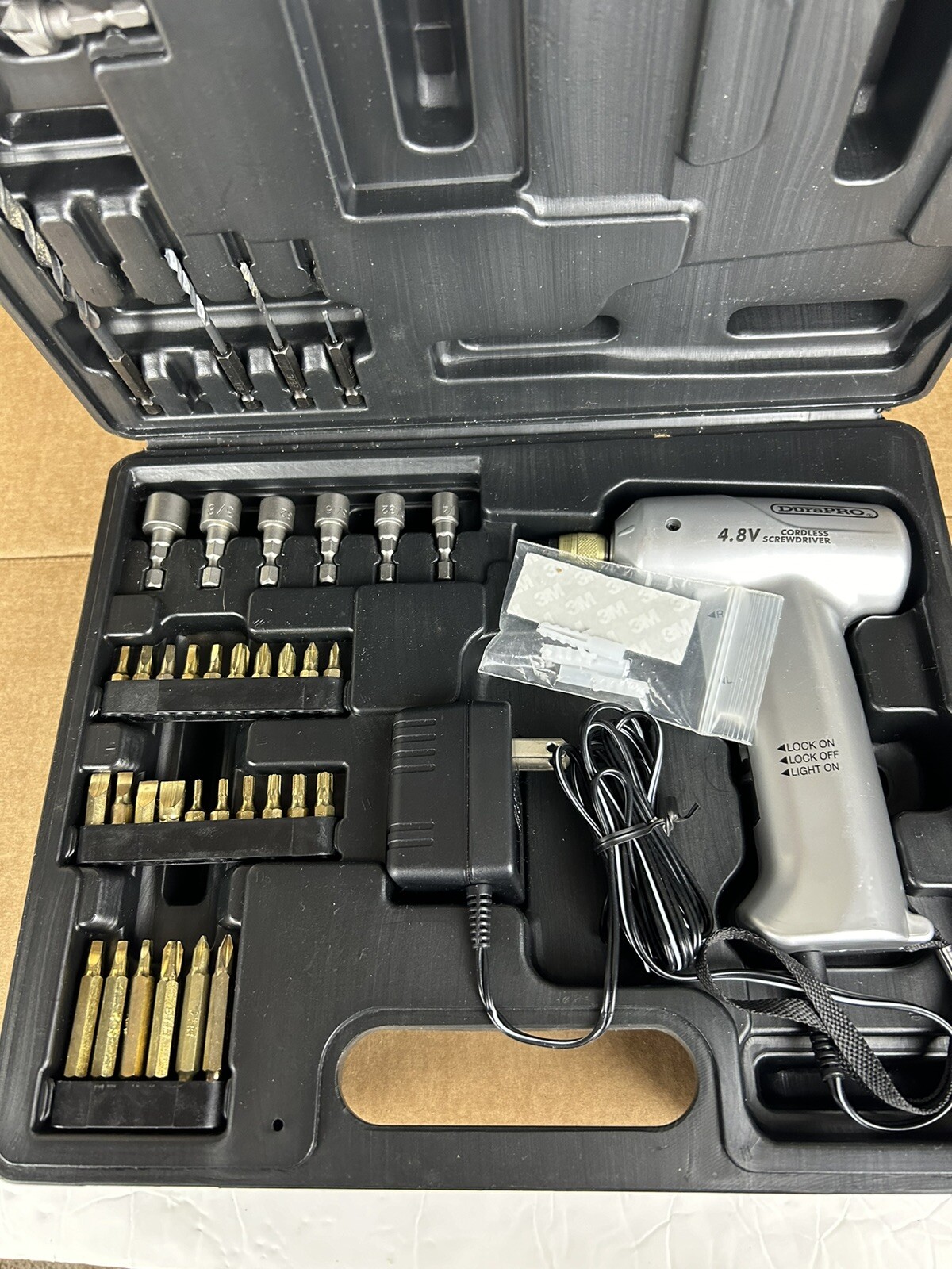 DuraPRO Palm Pro 4.6V Compact Cordless Screwdriver Drill TestedHeavy Duty Case