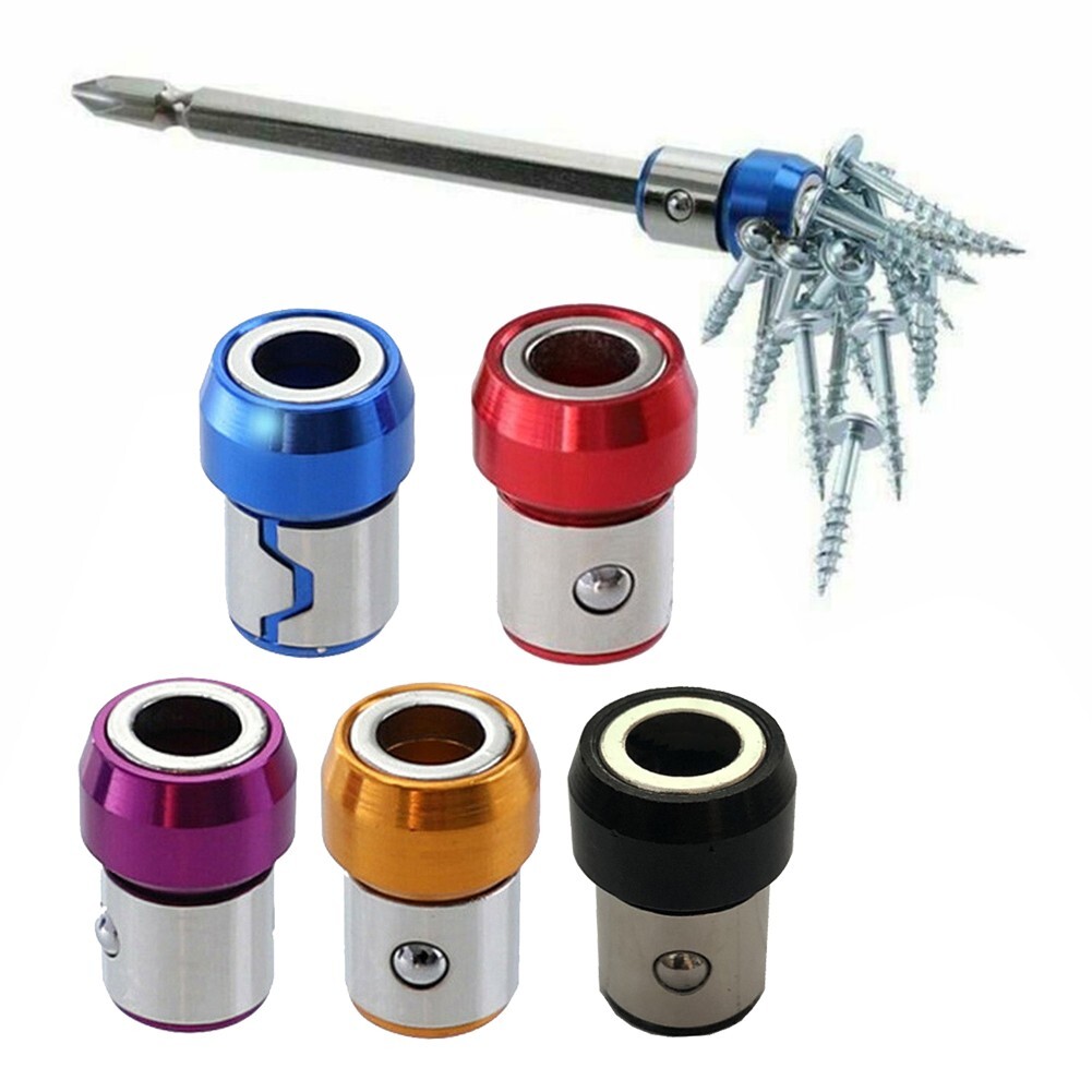 5 Pieces Magnetic Ring Screwdriver Bit Holder for Carpentry and Auto Repair