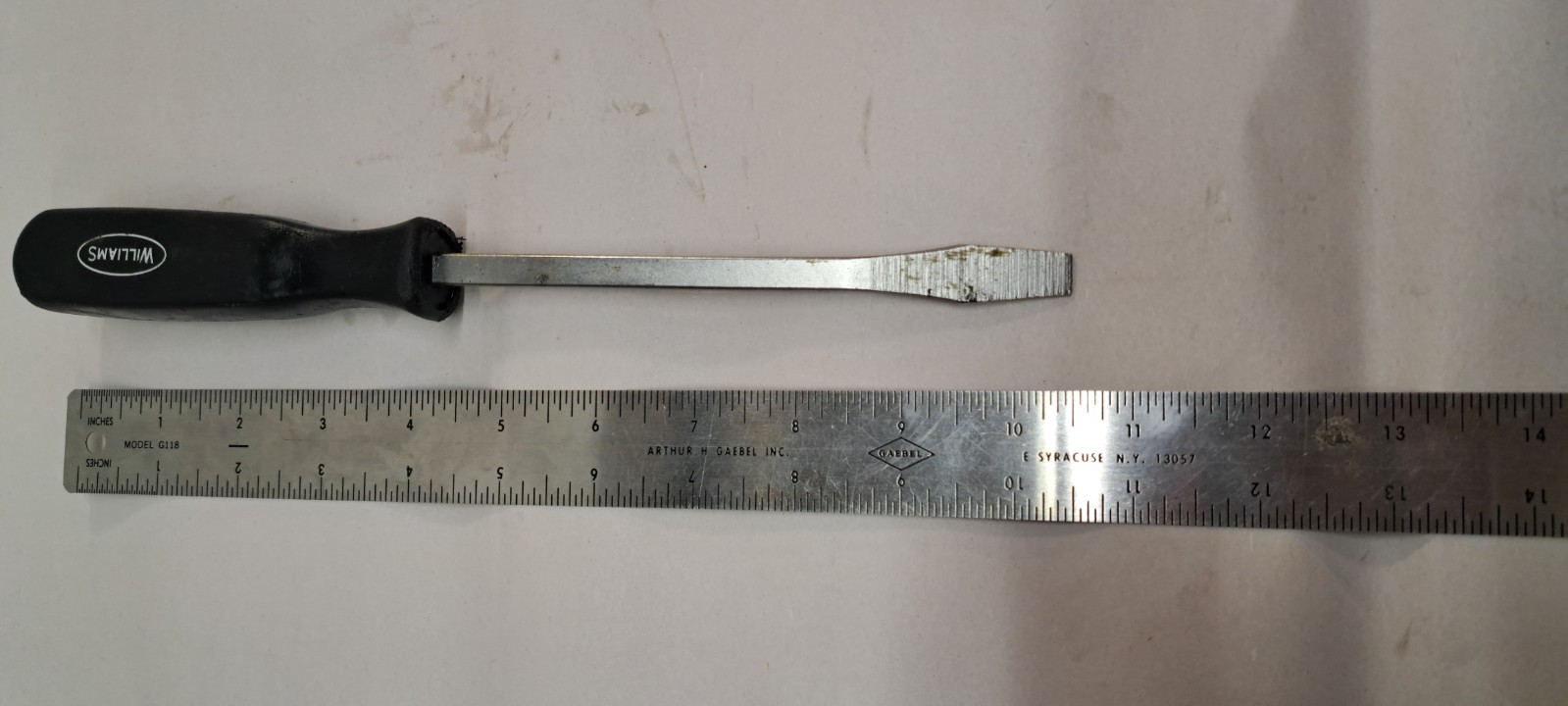 Williams Flathead Screwdriver SS-26 6 inch Shank 10 inches total USA