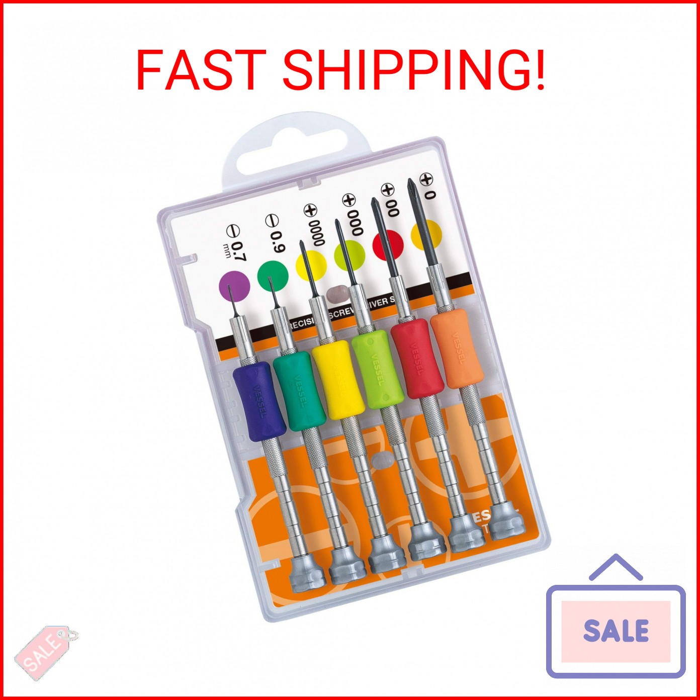 Vessel Precision Screwdriver Set TD-56S / +0, 00, 000, 0000, -0.7, -0.9