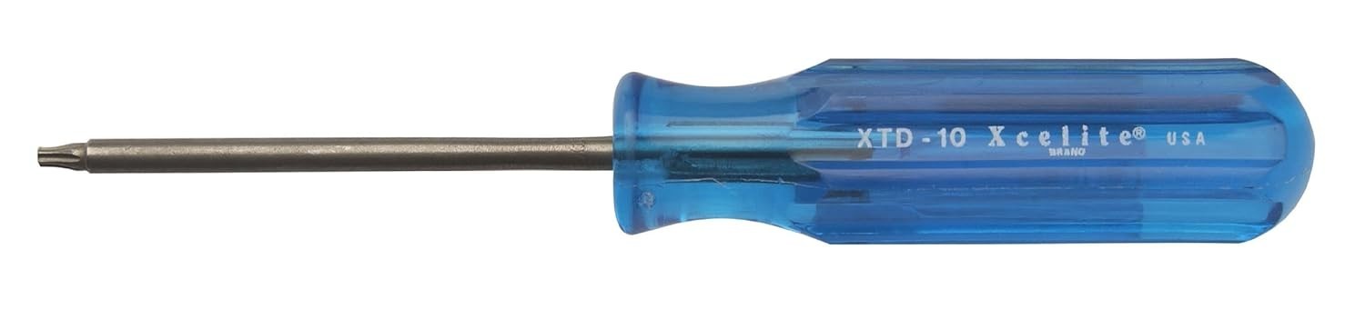 XCELITE XTD10 Chromium Vanadium Steel Torx Round Blade Screwdriver, T10 Head