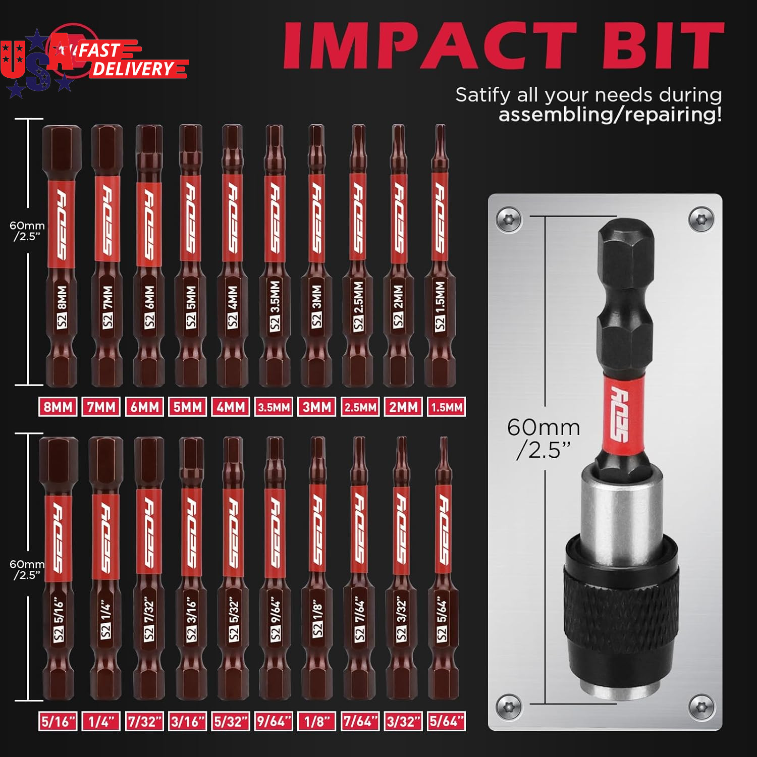 232-Piece Ultimate Screwdriver Bit Set, Cr-V Impact Driver Bit Set Includes Secu